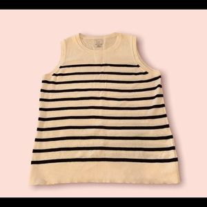 Sleeveless striped sweater- A New Day size small